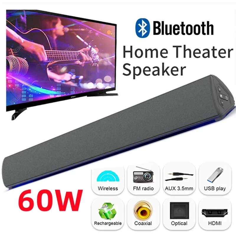 Audio Music Generator - 60w drahtlose TV-PC-Sound bar Bluetooth-Lautsprecher Heimkino