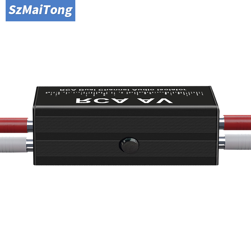 Audio Music Isolator - Professioneller 2-Kanal RCA Audio-Erdungsschleifenisolator, Tragbarer Rauschfilter