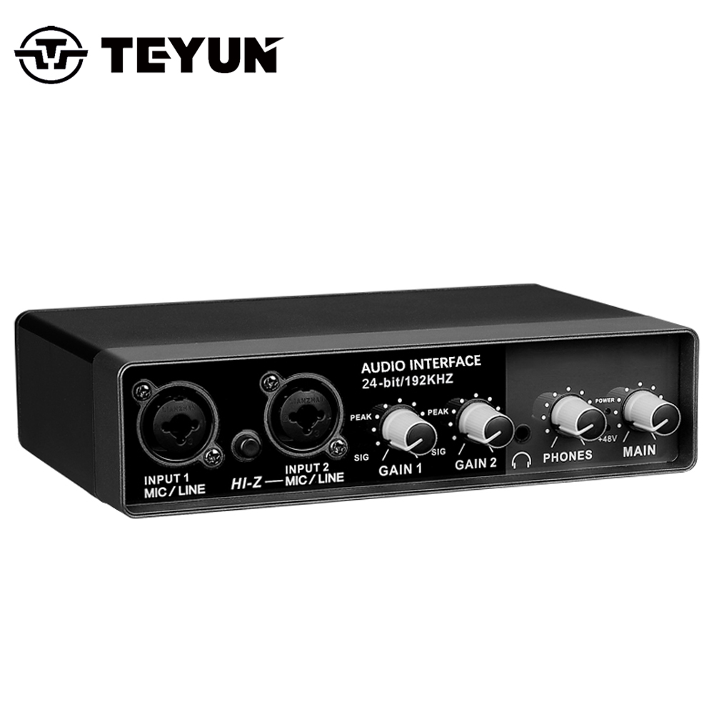 Audio Mixer 4 Channel - TEYUN Q-24 Q-22 Q-12 Professionelle Soundkarte