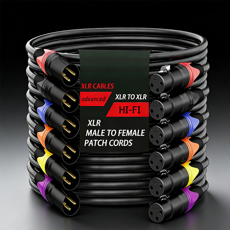 Cable Xlr Balanced - XLR-Mikrofonkabel 3-polig Stecker auf Buchse 50cm