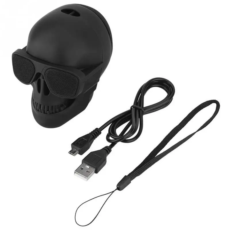 Audio Music Enhancer Free - Kabelloser Bluetooth-Totenkopf-Lautsprecher, tragbar, Mini, großartig, cooler