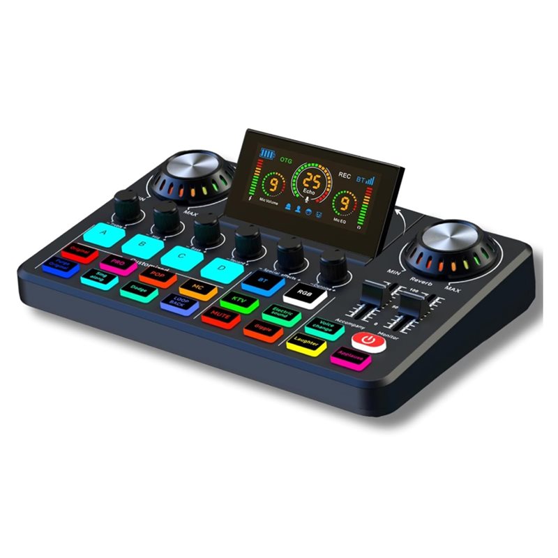 Audio Music Voice Changer - ABLB-Audio-Mixer, Live-Soundkarte mit DJ-Mixer-Effekten & Stimmverzerrer,