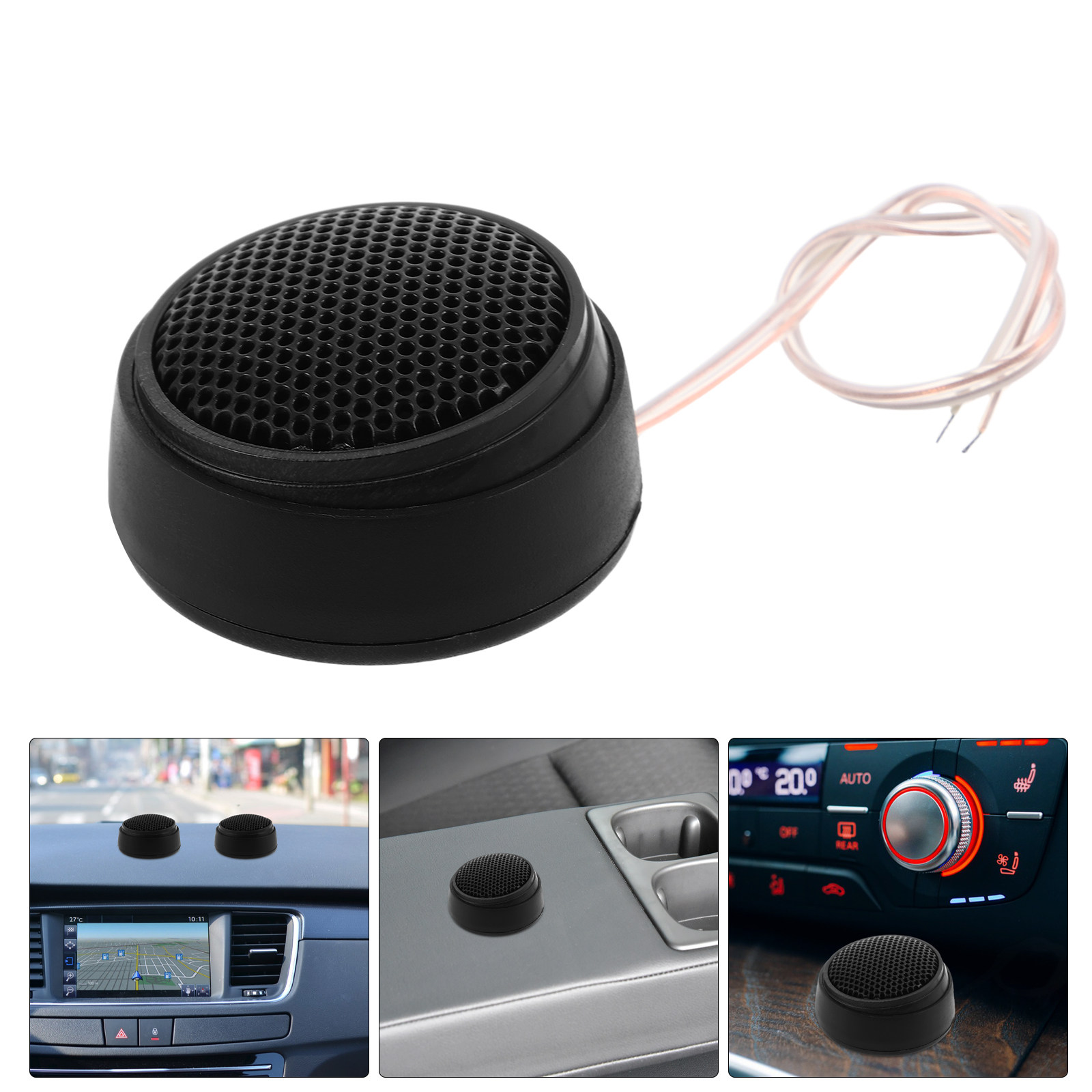 Audio Music Enhancer Free - 1 Paar Auto-Audiolautsprecher Hochfrequenz-Mini-Dome-Hochtöner Fahrzeug-Auto-Musik-Stereo-Hochtöner Ersatzteil