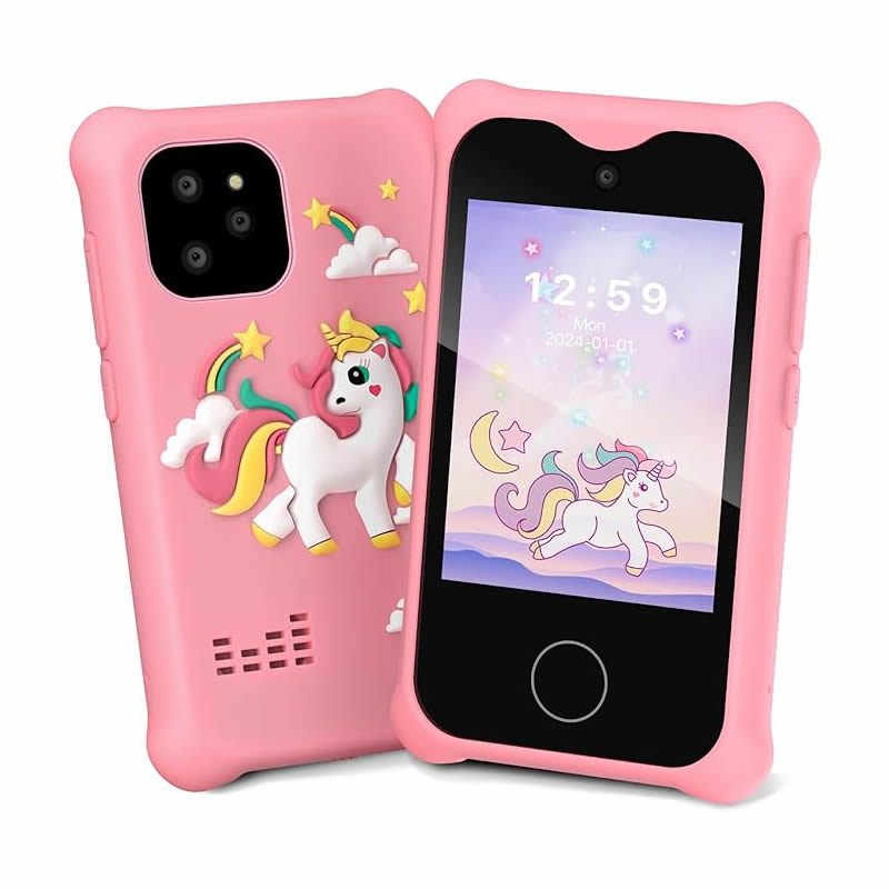 Metronome Digital - Digitalkamera Kinder-Smartphone MP3-Player Kamera-Spielzeug Touchscreen Einhorn