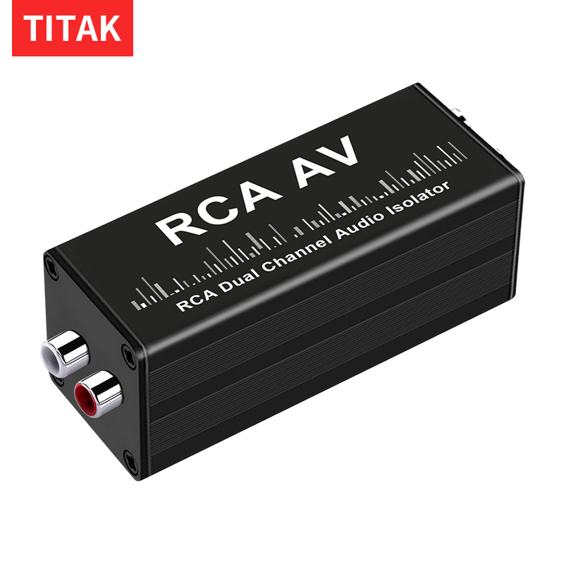 Audio Music Isolator - Professioneller Audio-Signalisolator, Rauschfilter, Musikalisches tragbares 2-Kanal-RCA-Erdungsschleifenisolator-Zubehör