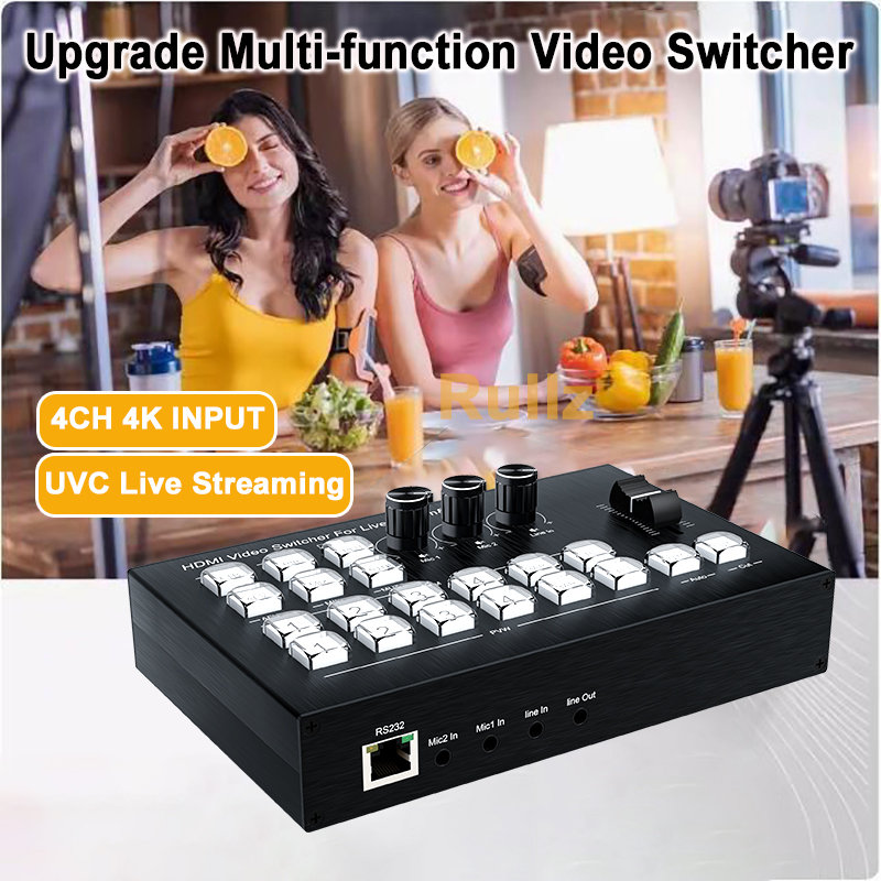 1080P 4-Kanal HDMI Video-Mixer – Audio Mixer 4 Channel Bewertung und Preis