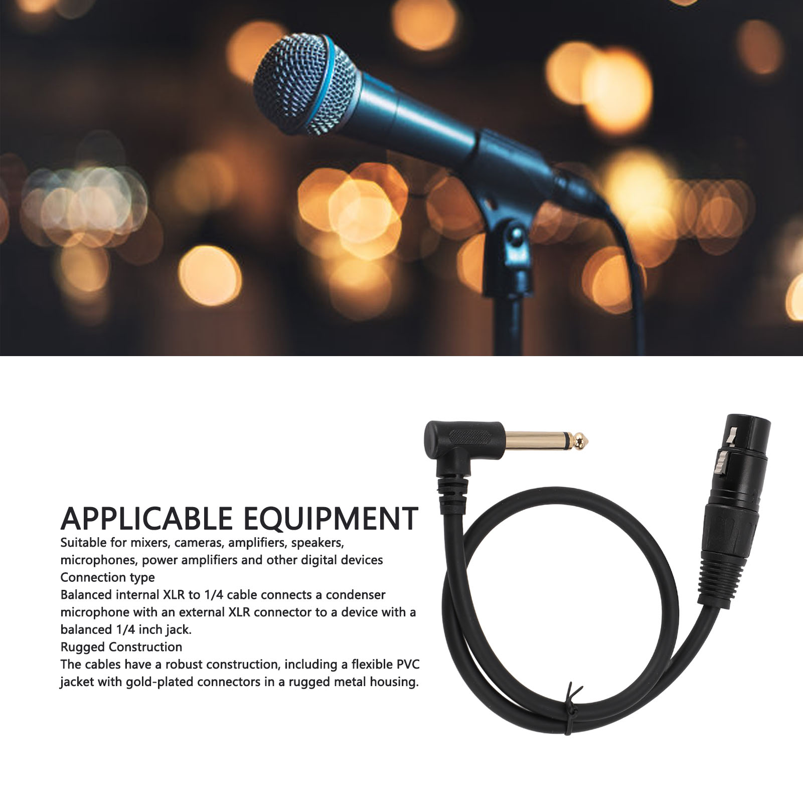 XLR-Buchse auf 6,35mm Kabel, S – Cable Xlr Balanced Bewertung und Preis