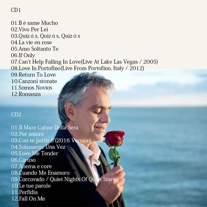 Andrea Bocelli My Love Songs C – Audio Music Only Bewertung und Preis