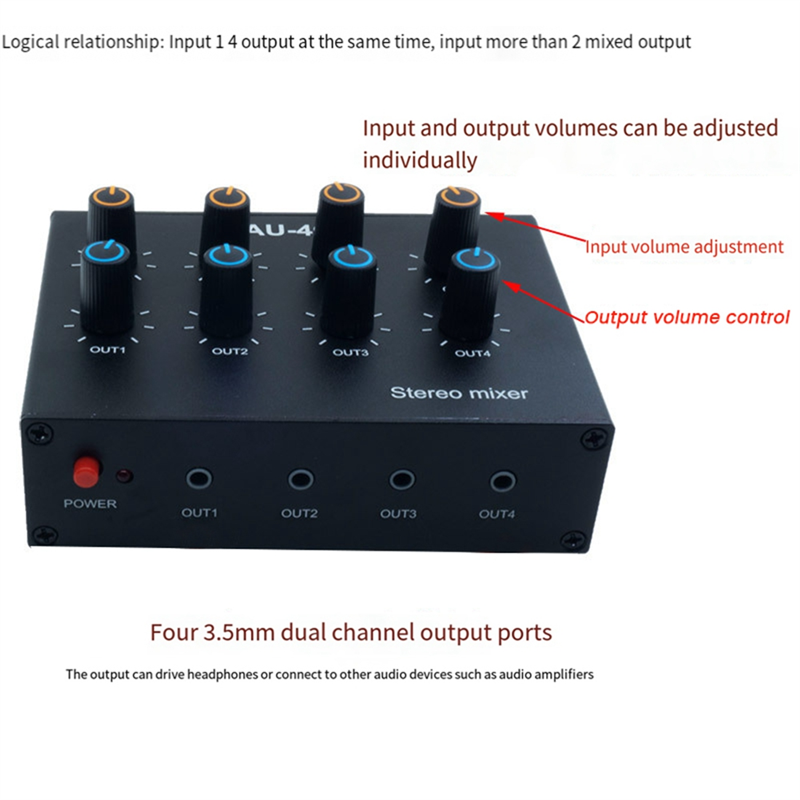 M07K-AU-404 Stereo Sound Vier  – Audio And Music Mixer Bewertung und Preis