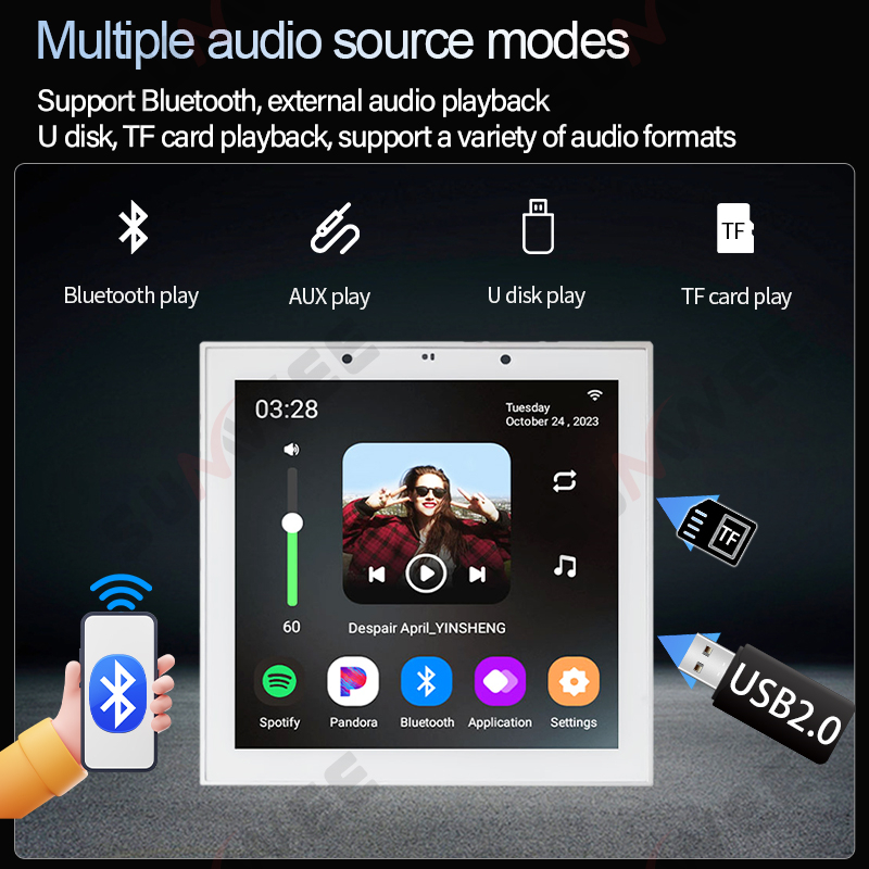 WLAN-fähiger Smart-Audio-Wandv – Audio Music In Background Bewertung und Preis