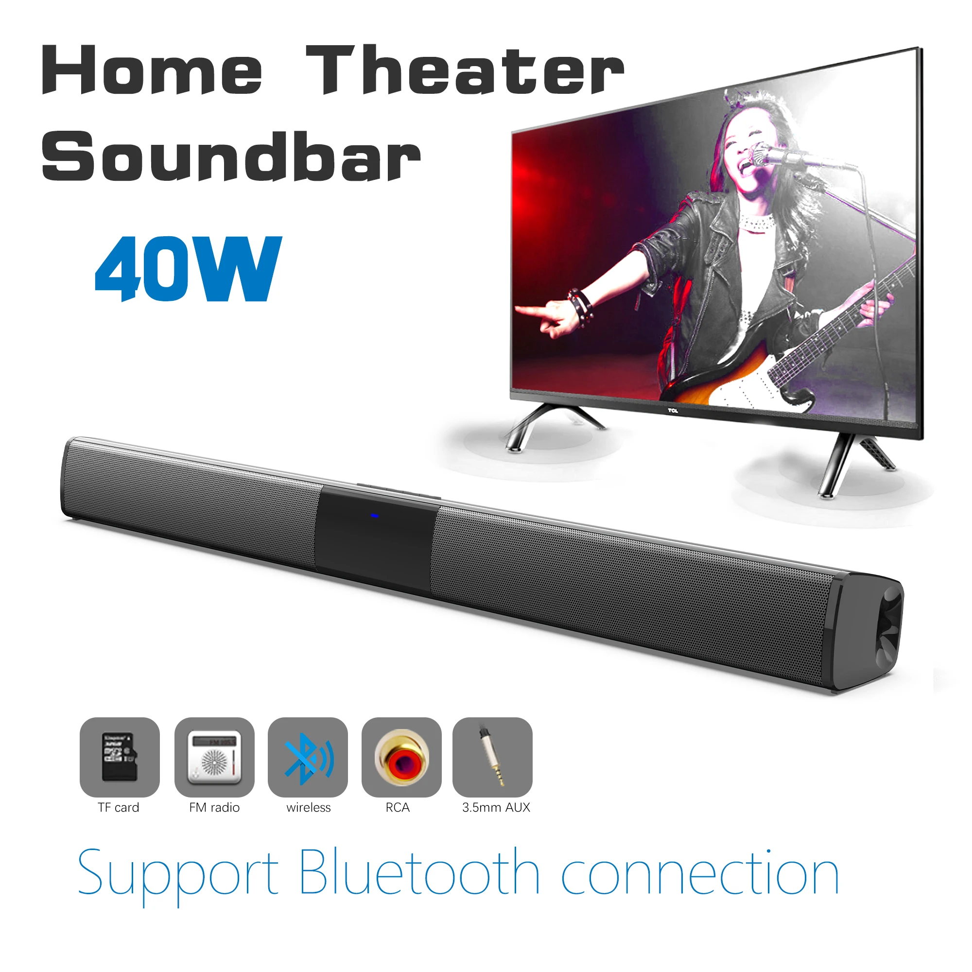 40W High Power Soundbar für TV – Audio Music Generator Bewertung und Preis