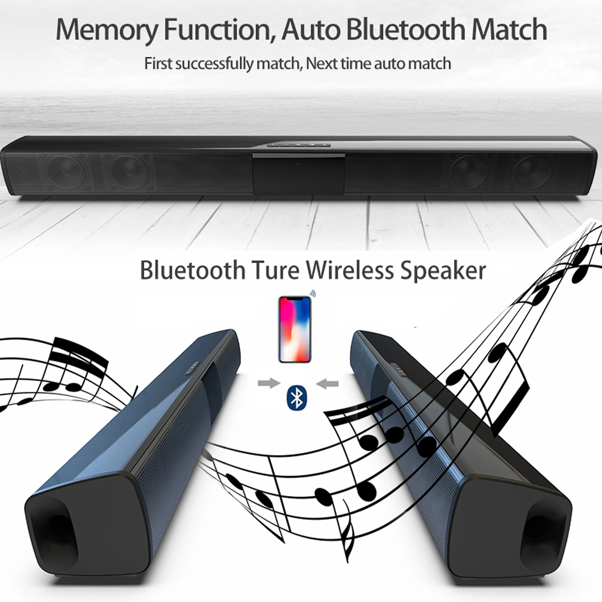 40W High Power Soundbar für TV – Audio Music Generator Bewertung und Preis