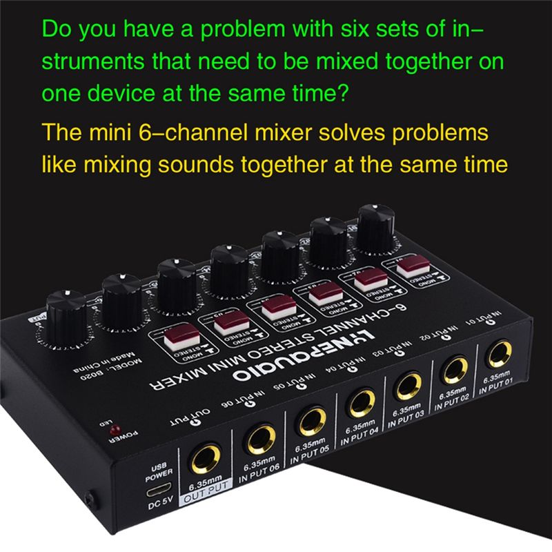 Classic-Mini 6-Kanal Stereo-Au – Audio And Music Mixer Bewertung und Preis