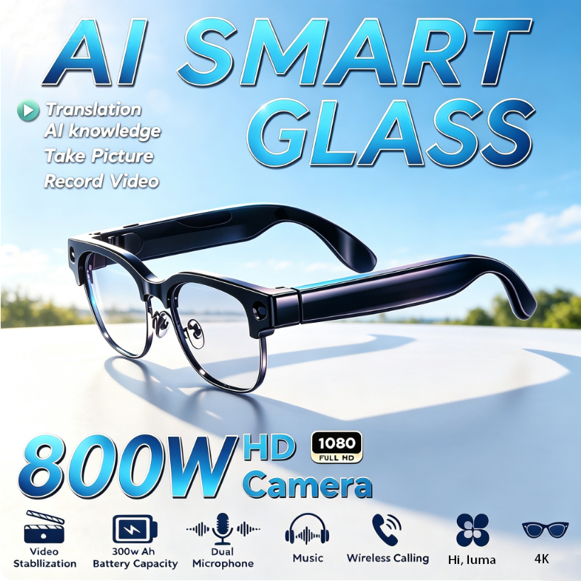 800W HD Pixel Smart-Brille für – Audio With Music Ai Bewertung und Preis