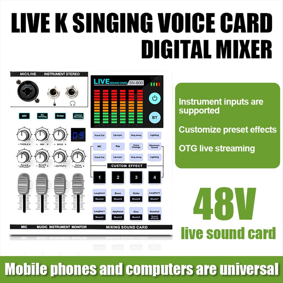 DTC5 SN800 Live-Soundkarte Sti – Audio Music Voice Changer Bewertung und Preis